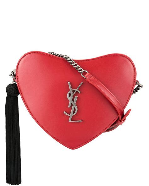 ysl heart bag red.